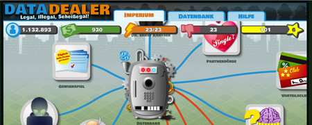 Screenshot der Internetseite datadealer.com/de  - Link auf: Data Dealer