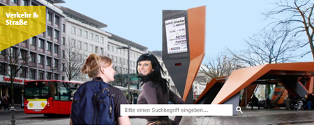 Ausschnitt der Projektseite "Vision Mobilität 2050"  - Link auf: Vision Mobilität 2050 (Aachen)