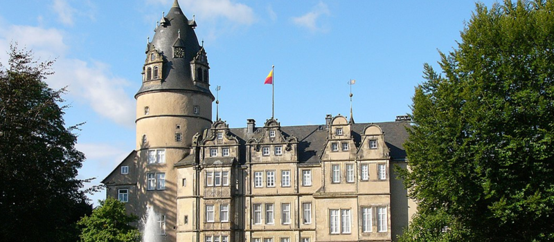 Blick auf Residenzschlosses des Hauses Lippe in Detmold