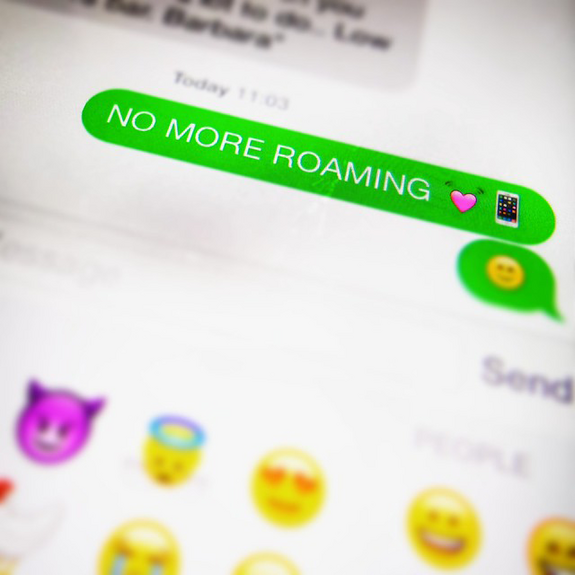 Chatverlauf mit der Nachricht "No more roaming"