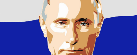 Putins Gesicht  - Link auf: 1 Jahr Krieg in der Ukraine