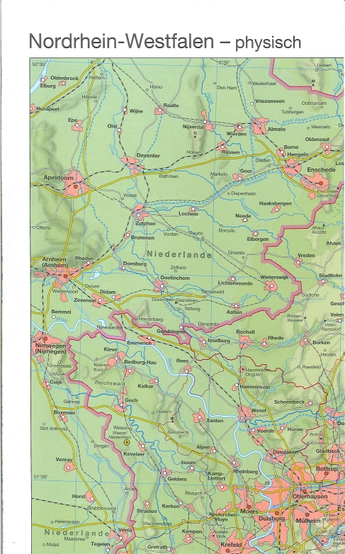 Karten-Cover: Handkarte Nordrhein-Westfalen