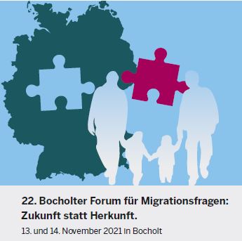 Grafik zur Veranstaltung Bocholter Forum mit Deutschlandkarte und zwei Erwachsenen und zwei Kindern